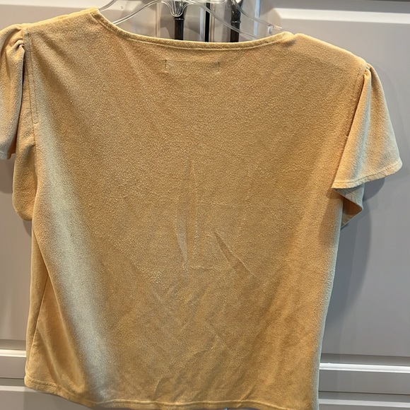 Scrumptious suede feel and look top in a beautiful buttery yellow - Picture 2 of 4